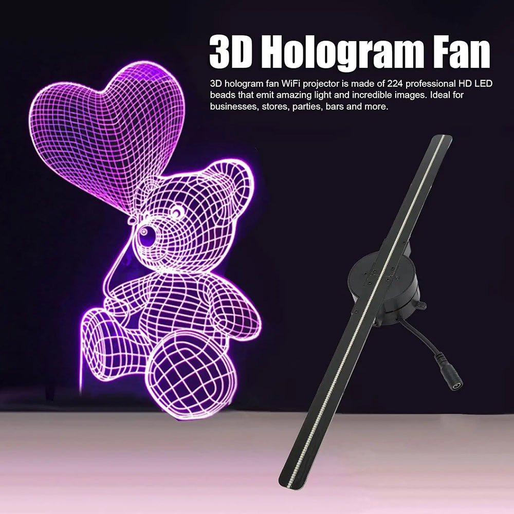 3D-hologramfläktprojektor — appstyrd svävande LED-skärm