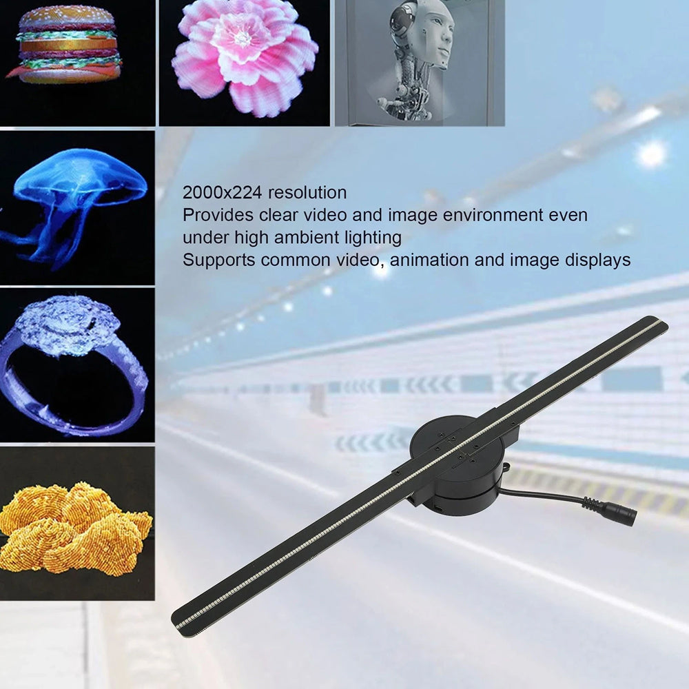 3D-hologramfläktprojektor — appstyrd svävande LED-skärm