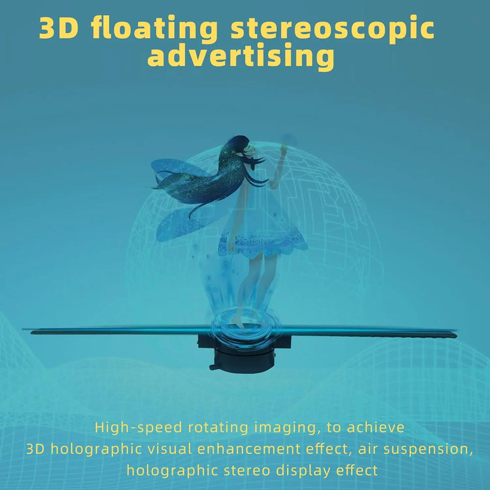 3D-hologramfläktprojektor — appstyrd svävande LED-skärm