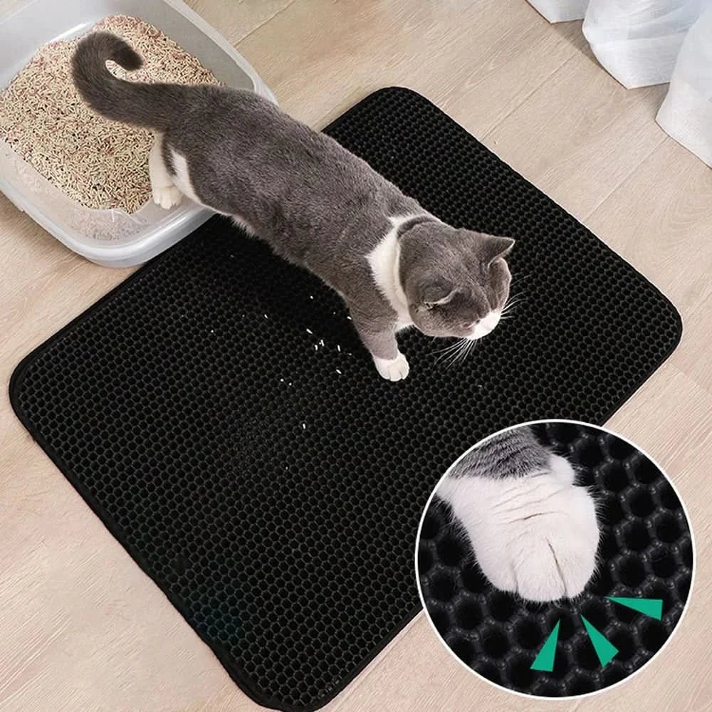 Tapis étanche pour litière PawGuard — Protection de sol antidérapante