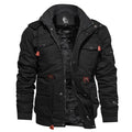 Herren-Arbeitsjacke aus wattierter Baumwolle - wasserdicht, abnehmbare Kapuze