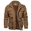 Men's Cotton-Poly Insulated Jacket — Water-Resistant, Removable Hood