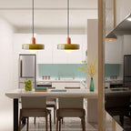 KiraGlass Geometric Bauhaus Pendant Light In Colored Glass
