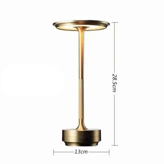 Dobíjecí kovová LED stolní lampa IP66 — dotykové ovládání, 4 úrovně