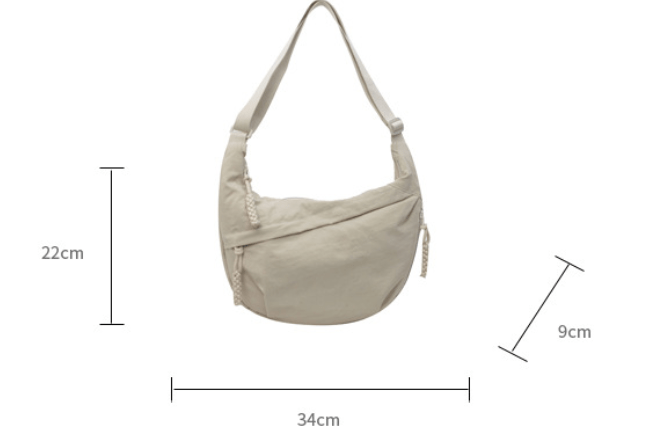 Everyday Nylon Shoulder Bag — Organized interior, lightweight water-repellent finish