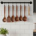 10-Piece Natural Teak Kitchen Utensil Set — Non-Scratch Design
