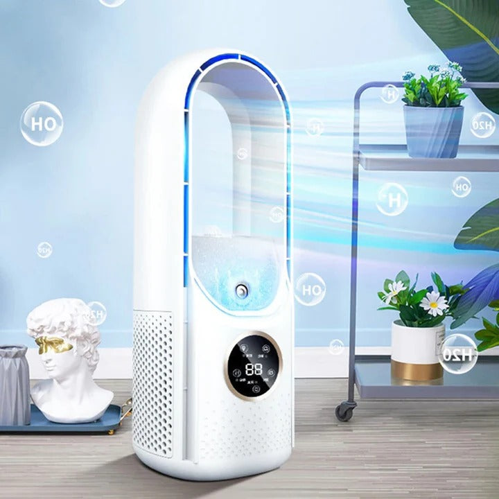 Climatiseur portable sans pales – Fonctionnement silencieux, châssis profilé