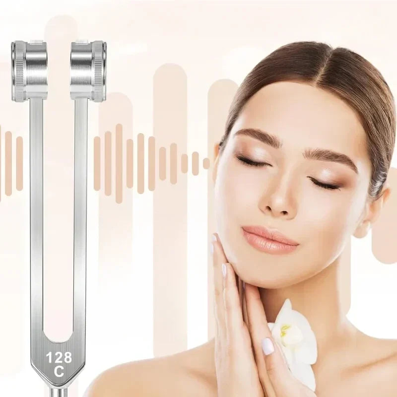 Diapasão de 128Hz — Ferramenta de precisão para terapia sonora e relaxamento