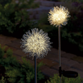 Lampada di design Euroselle Solar Dandelion, LED bianco caldo, bianca e multicolore, in acciaio inossidabile IP65