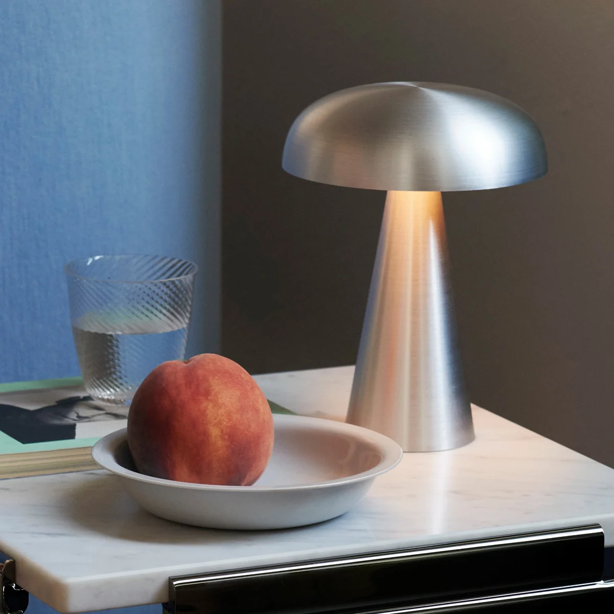 Table Lamp Retro Metal LED Rechargeable USB Powered Bedside Reading Light | Euroselle