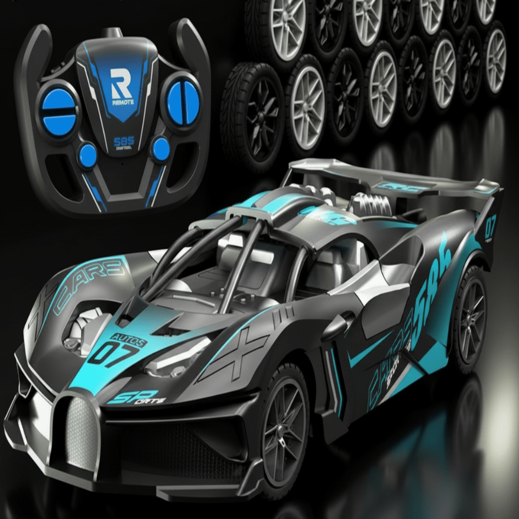 Mașină RC de drift NovaRidge la scara 1:18 — caroserie rotunjită sigură pentru copii, comenzi de direcție simplificate, șasiu robust pentru drift