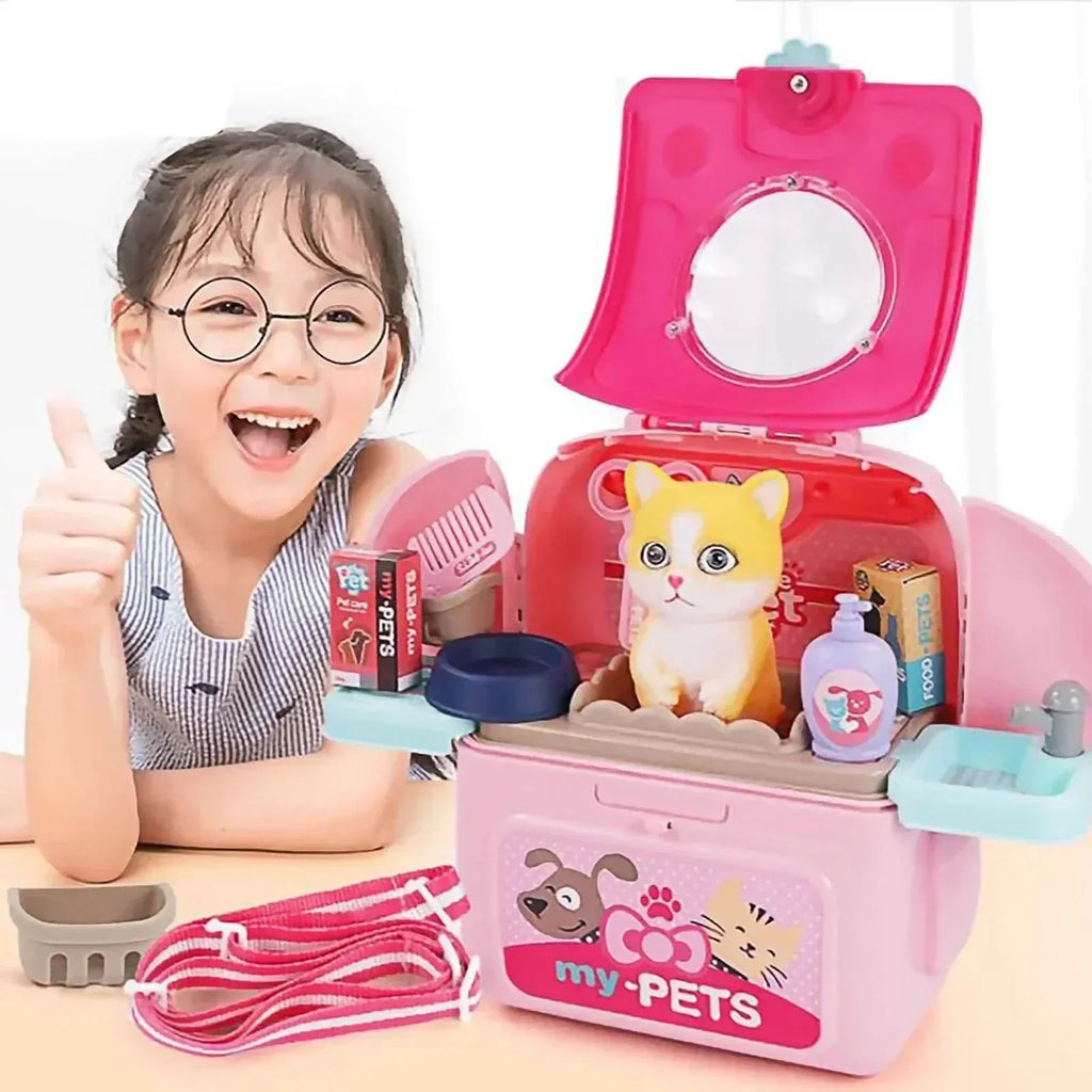 Conjunto portátil de brincadeira de veterinário PawFriend para crianças