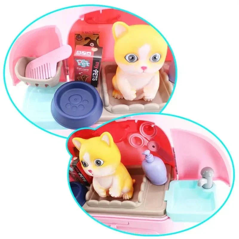 Conjunto portátil de brincadeira de veterinário PawFriend para crianças