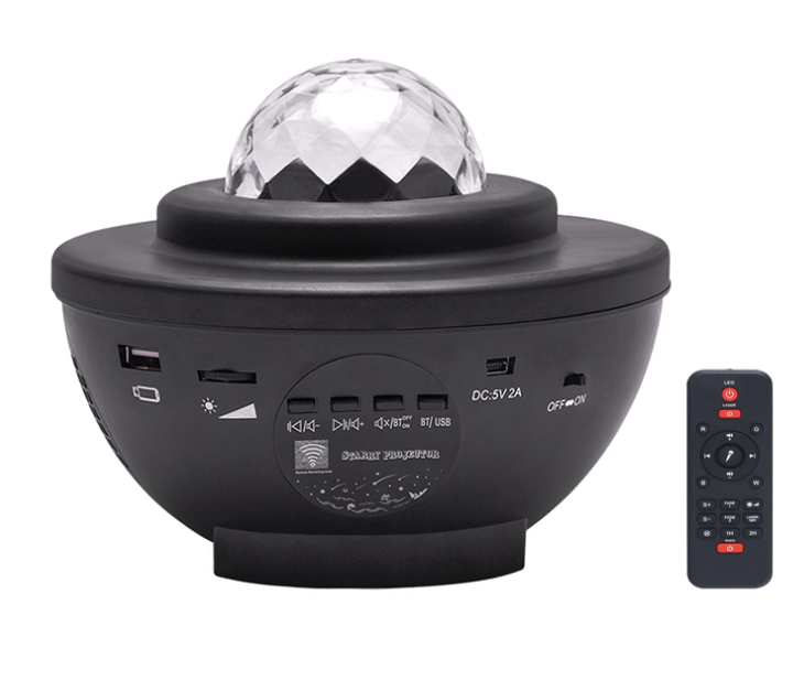 Projektor-gwiazdka z lampką nocną — LED w 21 kolorach, synchronizacja muzyki przez Bluetooth