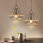 Rustikale Schnur-Lampe