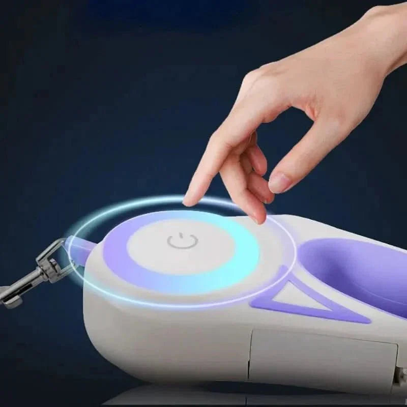 Automatické LED vodítko pro psy BrightTrail 3m — dobíjení přes USB
