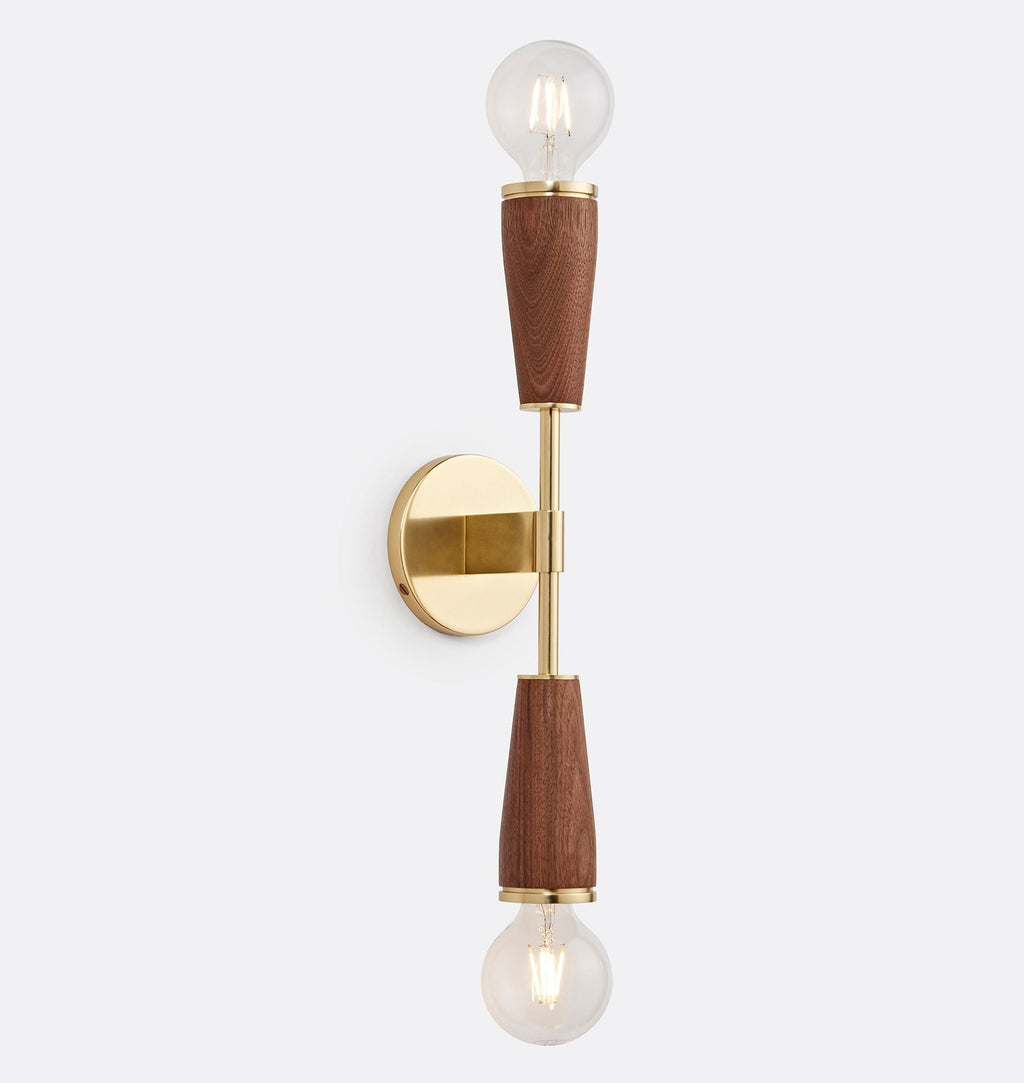 Vintage Doppel-Schirm Wandleuchte