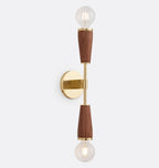 Vintage Doppel-Schirm Wandleuchte