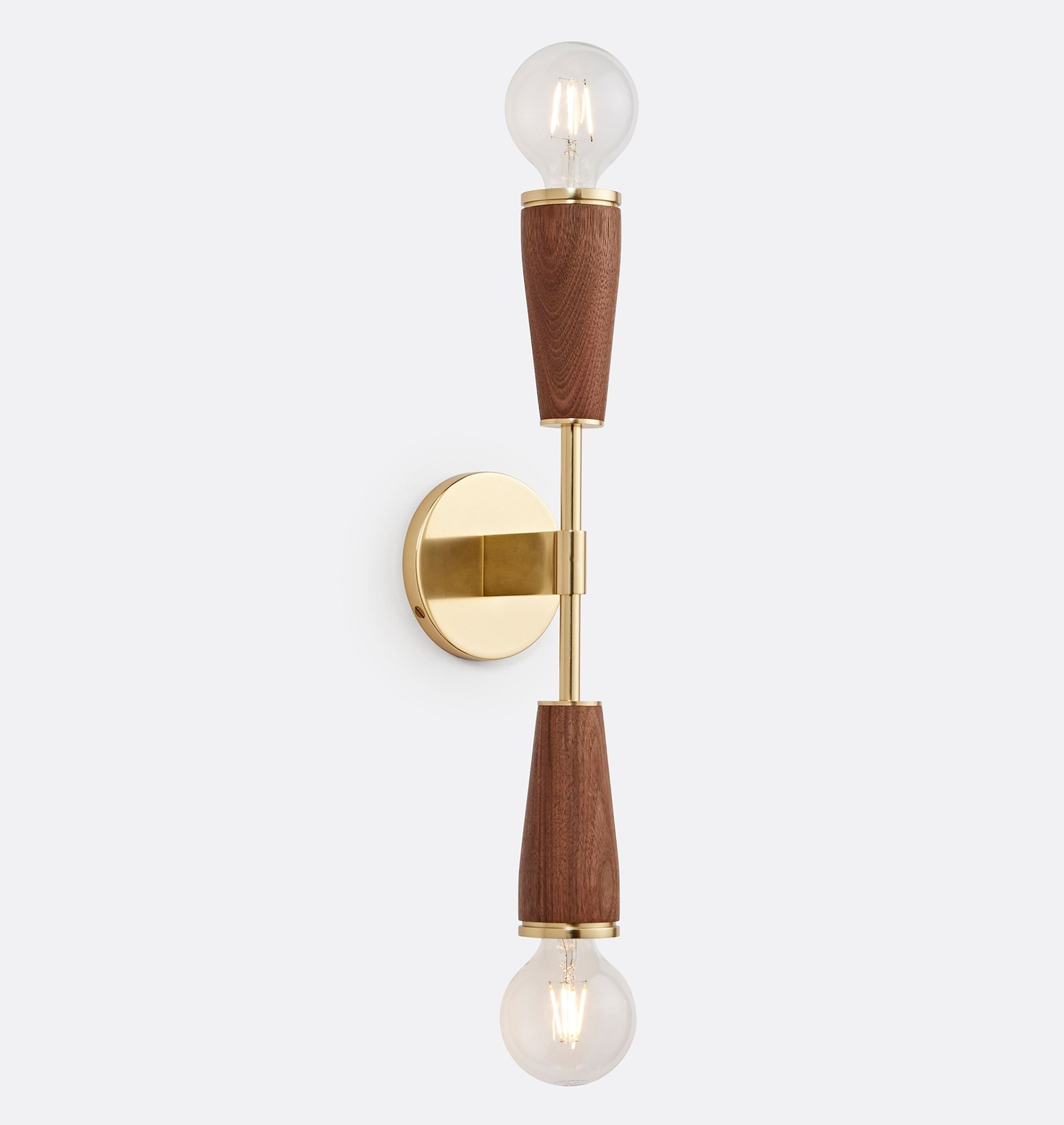 Vintage Doppel-Schirm Wandleuchte