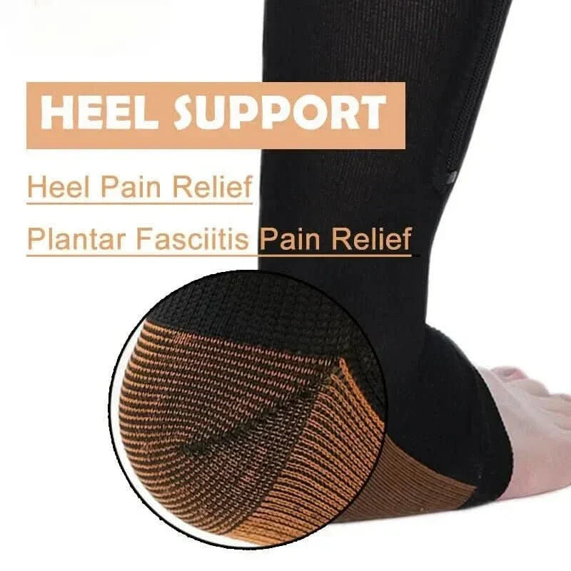 Chaussettes de compression zippées CirculaEase — soutien dégressif de 20–30 mmHg