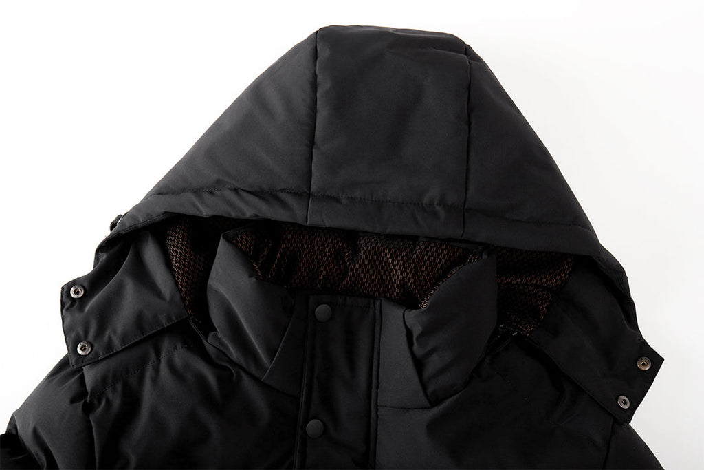 Parka impermeable acolchada para hombre - forro acolchado, capucha desmontable