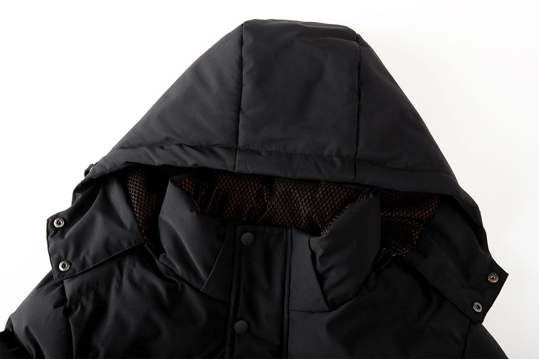 Parka impermeable acolchada para hombre - forro acolchado, capucha desmontable