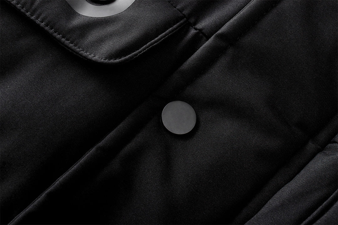 Parka impermeable acolchada para hombre - forro acolchado, capucha desmontable