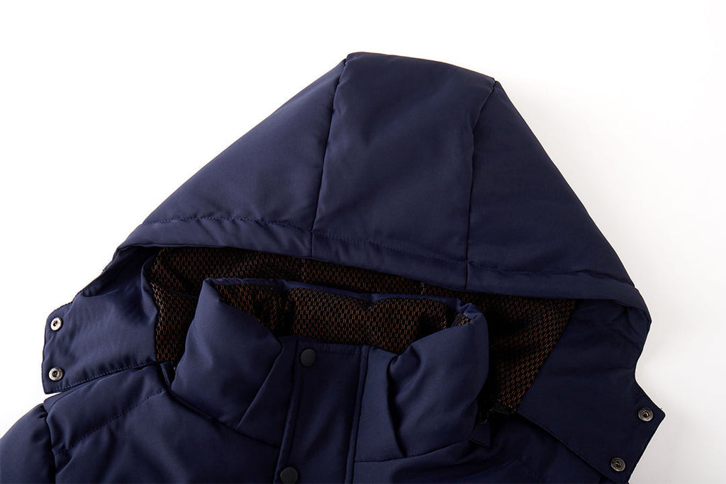 Parka impermeable acolchada para hombre - forro acolchado, capucha desmontable