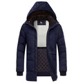 Parka impermeable acolchada para hombre - forro acolchado, capucha desmontable