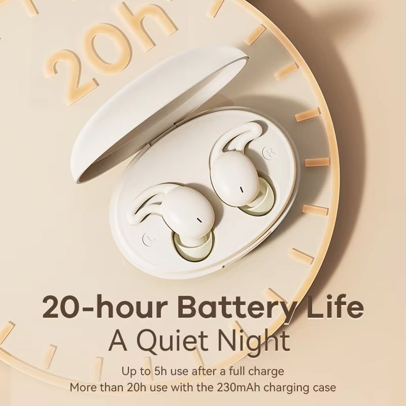 Auricolari per dormire su un fianco — Bluetooth 5.3, batteria da 5 ore