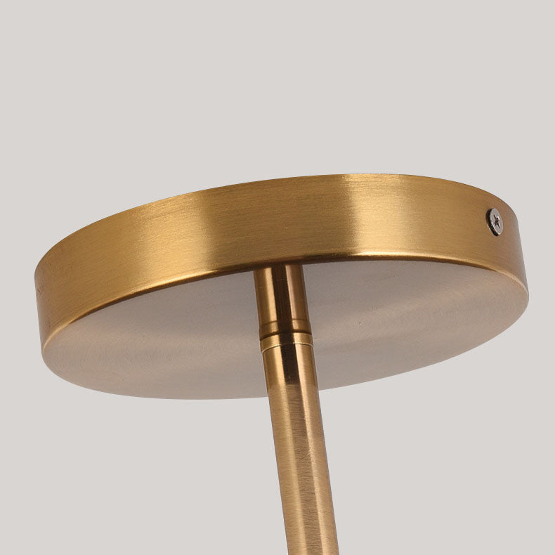 Japandi Round Ceiling Light — Semi Flush Mount, LED Driven, Wood Effect Finish