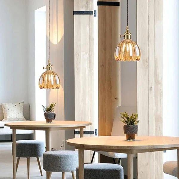 Sakura Retro Glass Flower Pendant Light