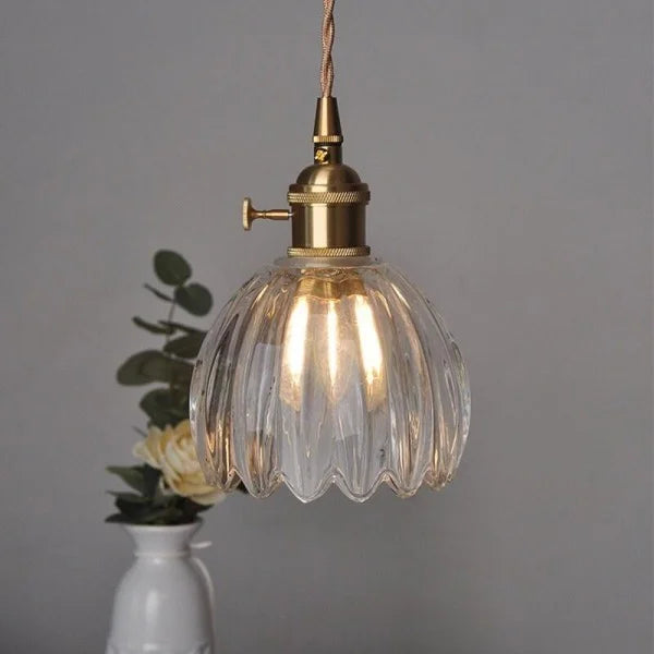Sakura Retro Glass Flower Pendant Light