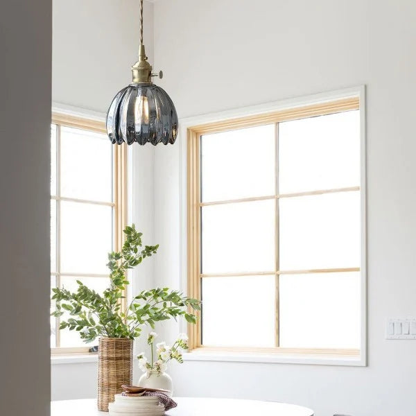 Sakura Retro Glass Flower Pendant Light