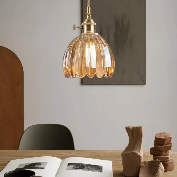 Sakura Retro Glass Flower Pendant Light