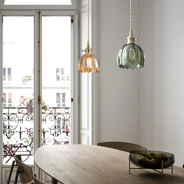 Sakura Retro Glass Flower Pendant Light