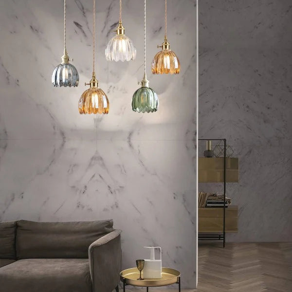 Sakura Retro Glass Flower Pendant Light