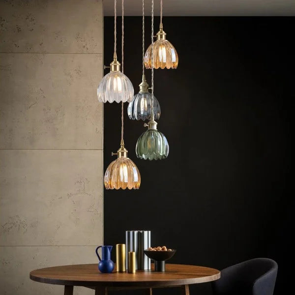 Sakura Retro Glass Flower Pendant Light