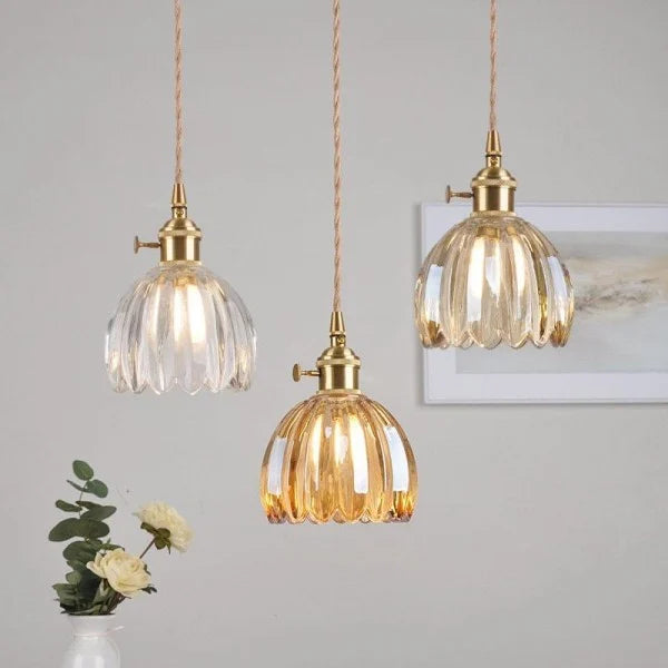 Sakura Retro Glass Flower Pendant Light