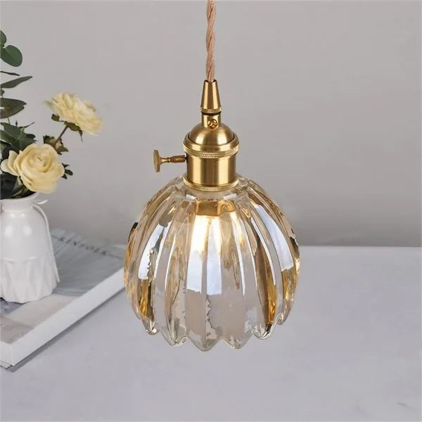 Sakura Retro Glass Flower Pendant Light