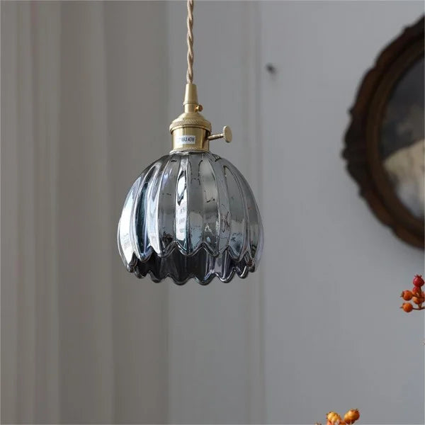 Sakura Retro Glass Flower Pendant Light