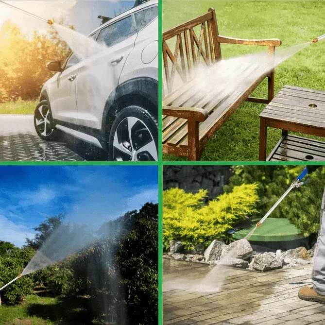 Nettoyeur à eau haute pression AquaPulse Pro — compatible avec un tuyau d’arrosage, sans électricité, compact