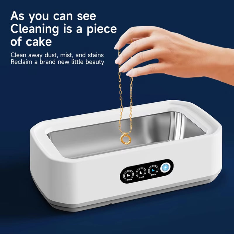 Ultrasonic Jewelry Cleaner, 22oz Stainless Steel Tank, 3 Timers