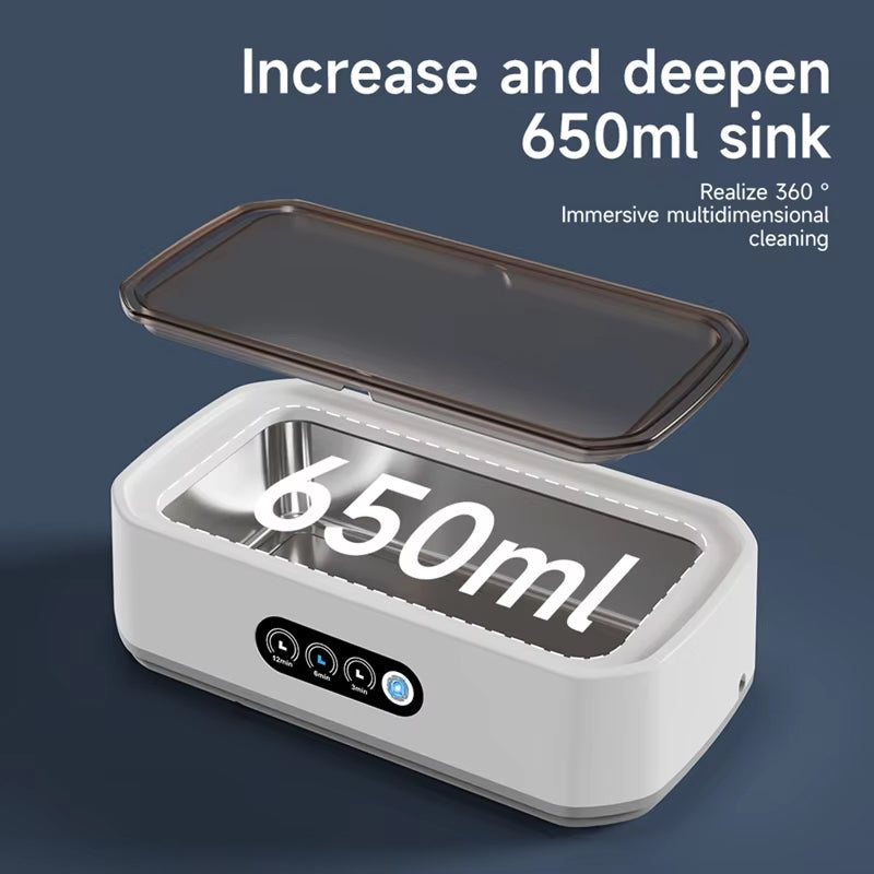 Ultrasonic Jewelry Cleaner, 22oz Stainless Steel Tank, 3 Timers