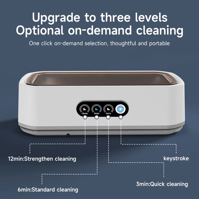 Ultrasonic Jewelry Cleaner, 22oz Stainless Steel Tank, 3 Timers