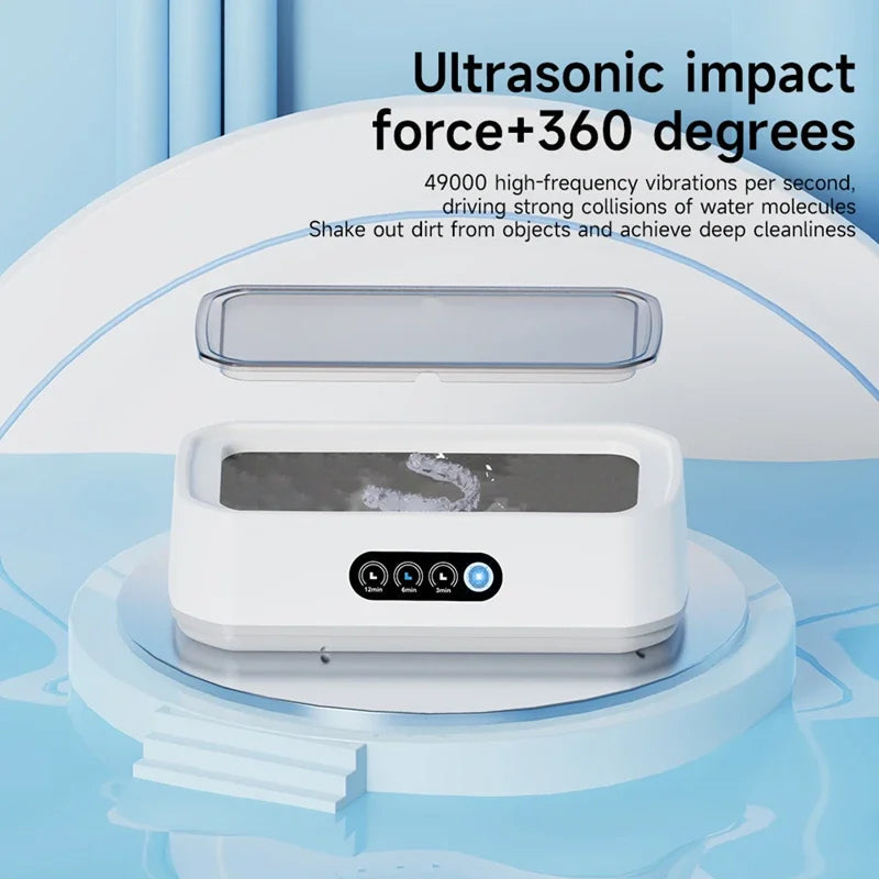 Ultrasonic Jewelry Cleaner, 22oz Stainless Steel Tank, 3 Timers
