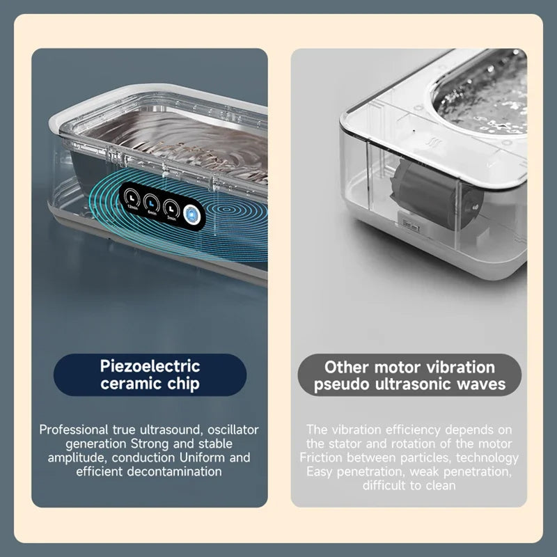 Ultrasonic Jewelry Cleaner, 22oz Stainless Steel Tank, 3 Timers