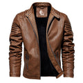 Men's Premium Vegan Leather Moto Jacket—Water-Resistant, Scratch-Proof