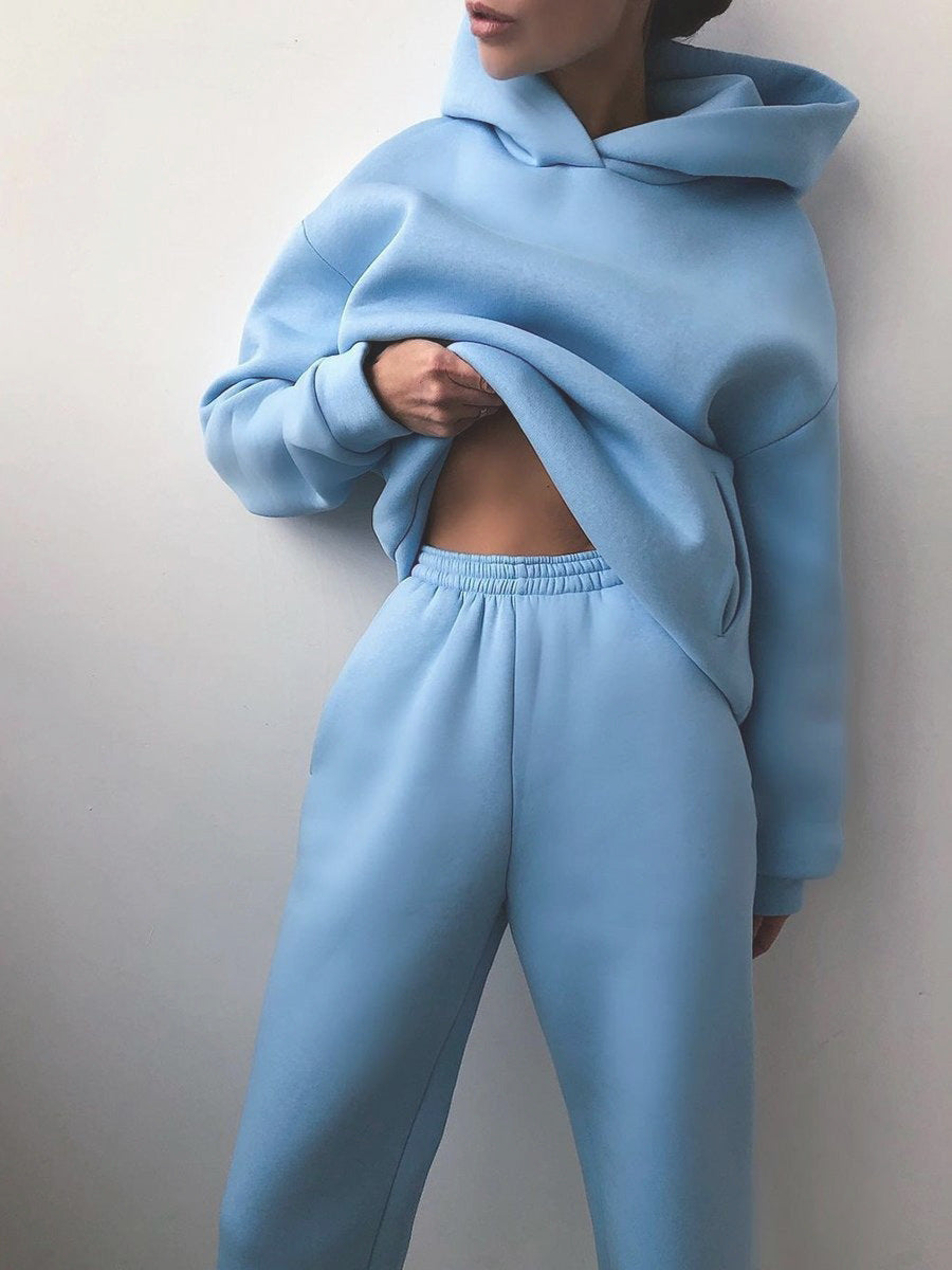 Conjunto de chaqueta con cremallera y pantalones jogger para mujer Euroselle para ropa de ocio