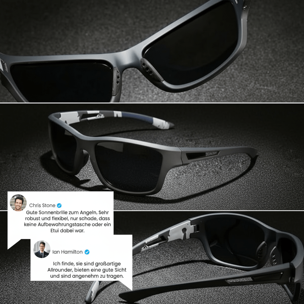 Óculos de sol polarizados NovaTrail Pro — lentes com controlo de reflexos UV400